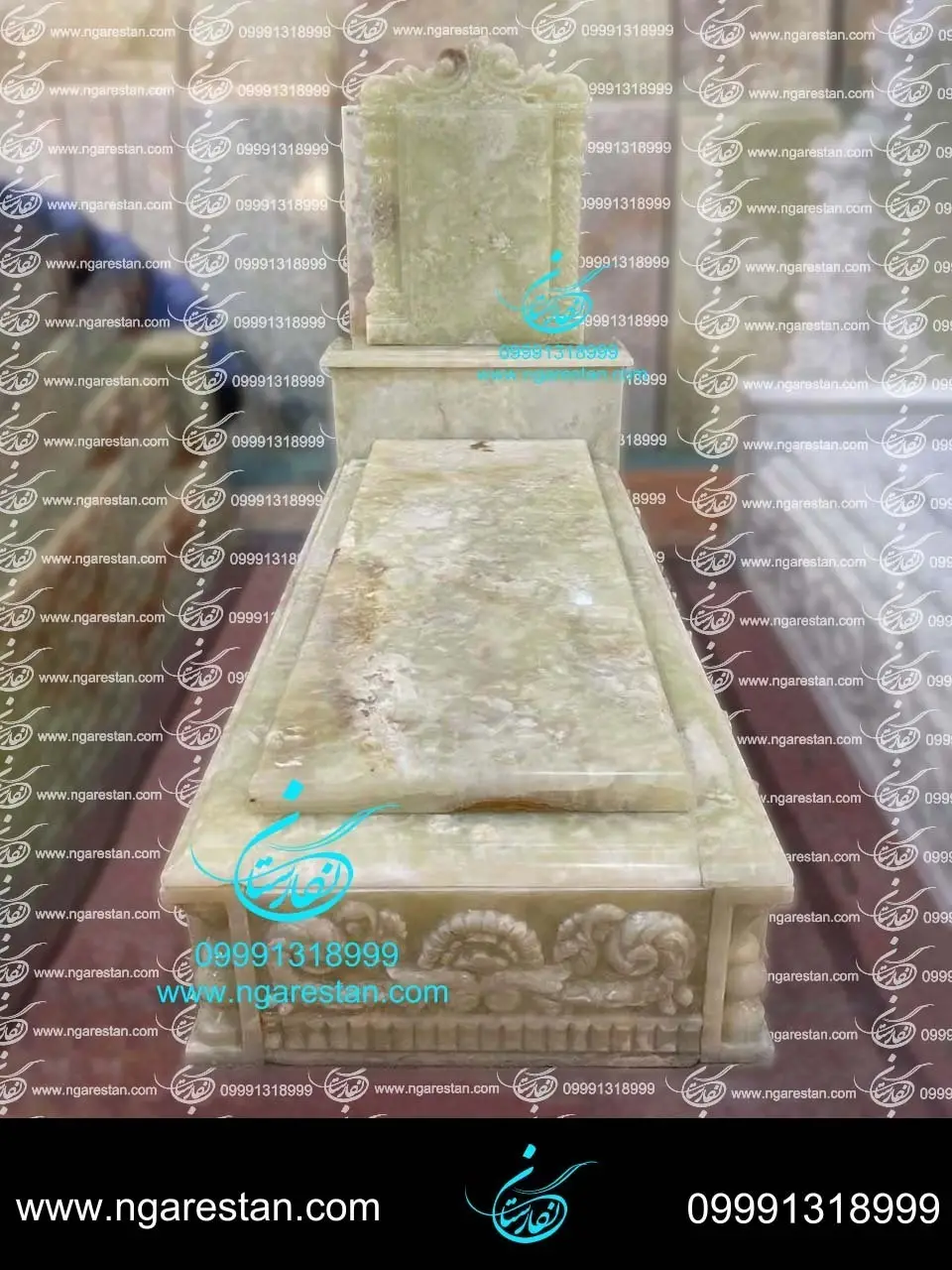  سنگ مزار مرمر سبز طرح VIP 